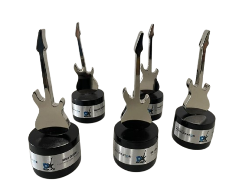 Reconocimientos guitarras terminadas en Niquel brillante Producto